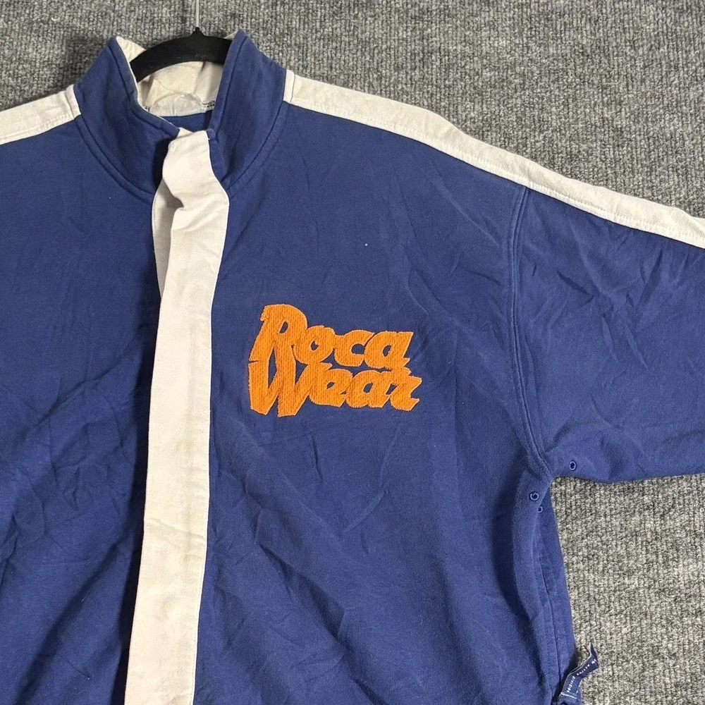 Vintage Rocawear Jacket Mens Large Blue RW Active Short‎ Sleeve Graphic 2000s